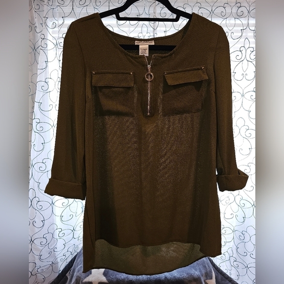 🛒💰Rebecca Malone zipper tunic - Picture 1 of 12